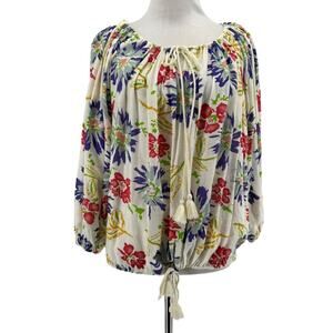 Denim & Supply Ralph Lauren Boho Floral 3/4 Sleeve Blouse Size‎ Medium